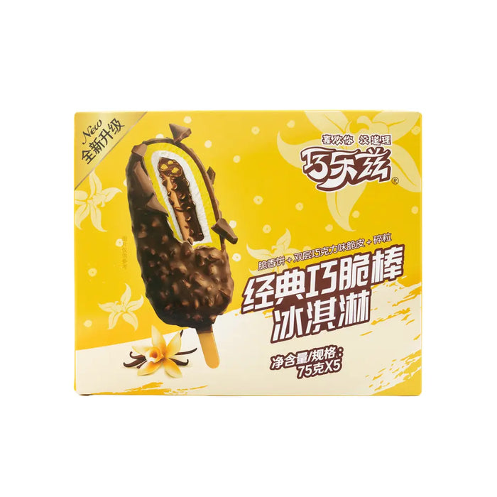 YILI Double Chocolate Layer Rice Crispy Crunch Vanilla Ice Cream, 5pc - 350g