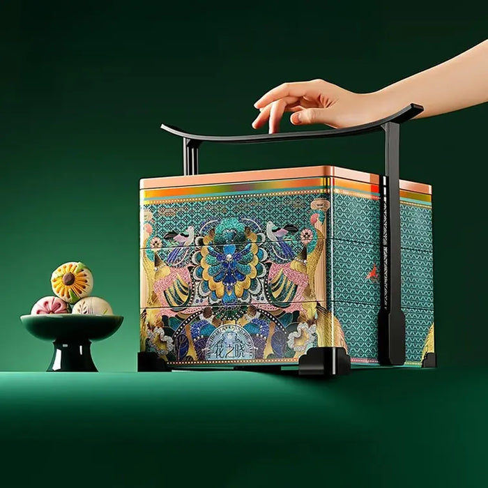 Yotime Blossoming Splendor Mooncake Mid-Autumn Festival Pastry Gift Box 3 Layer, 15 Flavors 27 Pieces Yotime