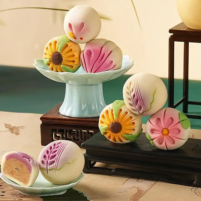 Yotime Blossoming Splendor Mooncake Mid-Autumn Festival Pastry Gift Box 3 Layer, 15 Flavors 27 Pieces Yotime