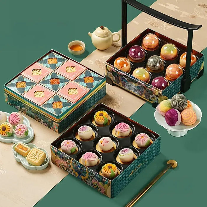 Yotime Blossoming Splendor Mooncake Mid-Autumn Festival Pastry Gift Box 3 Layer, 15 Flavors 27 Pieces Yotime