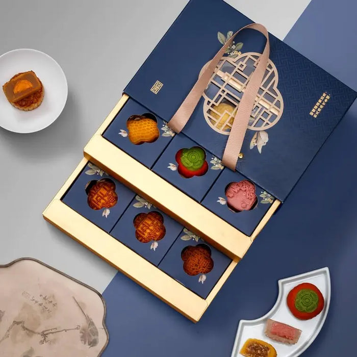 Yotime Crispy Moon Double-Layer Elegant Gift Mooncake Box, 12 pieces 23.73 oz Yotime