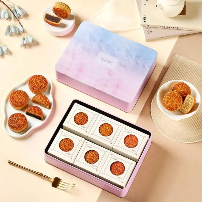 Yotime Elegant Food Autumn Painting Mooncake Gift Box, 6 pieces 12.69 oz Yotime