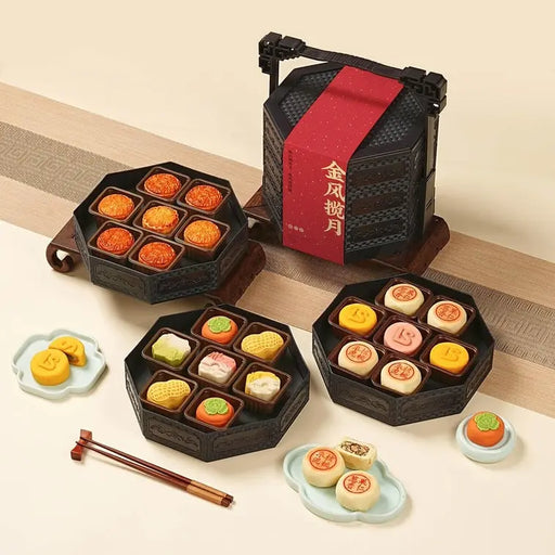Yotime Mid-Autumn Festival Classic Traditional Gathering Fortune Mooncake Gift Box, 21pcs 1230g Yotime