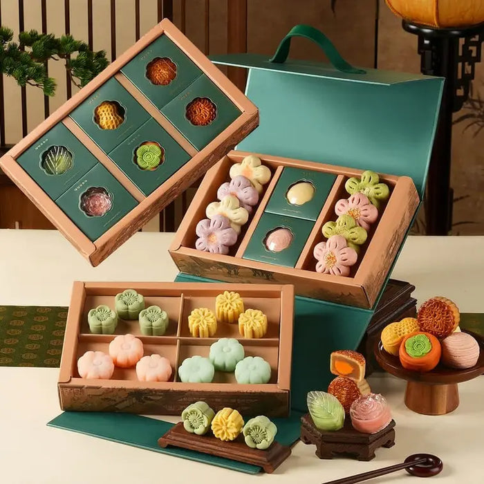 Yotime Moonlight Chinese-Style Triple-Layer Mooncake &amp; Pastry Gift Box, 16 Flavors, 28pcs, 1095g Yotime
