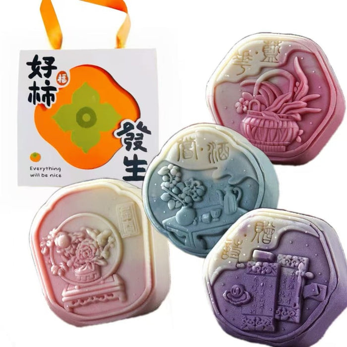 Yaoji Four Flavor Flowing Hearts Mooncakes, 300g