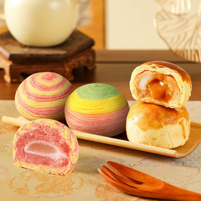 Yotime Traditional Mid-Autumn Festival Mooncake Gift Box – Moon Reflecting Elegance, 14pcs, 22.22oz